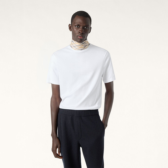 loro piana classic collar pima cotton short‑sleeve polo shirt
